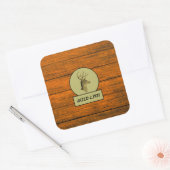Buck Head Wood Grain Stickers スクエアシール (封筒)