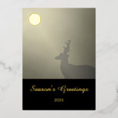 Buck in Moonlight Scene "Season's Greetings" 箔シーズンカード (正面)
