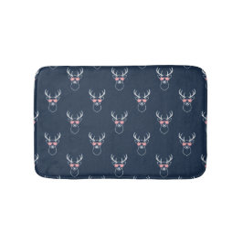 Buck Silhouette on Blue Bath Mat バスマット
