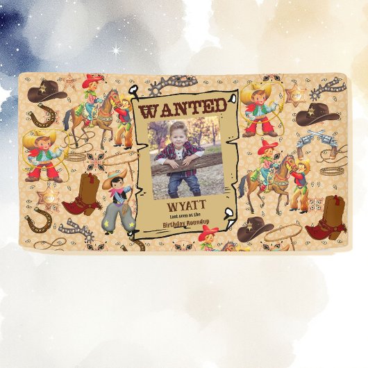 Buckaro Cowboyがポスター写真と名前を希望 横断幕