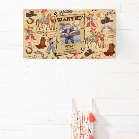 Buckaro Cowboyがポスター写真と名前を希望 横断幕 (インサイチュ)