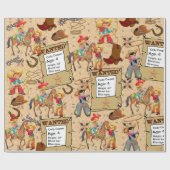 Buckaro Cowboyが名前と説明を追加したい ラッピングペーパー (フラット)