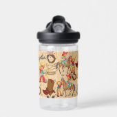 Buckaro Cowboyが少年の名前と説明を希望 ウォーターボトル (正面)