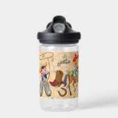 Buckaro Cowboyチャイルドネームを追加 ウォーターボトル (正面)