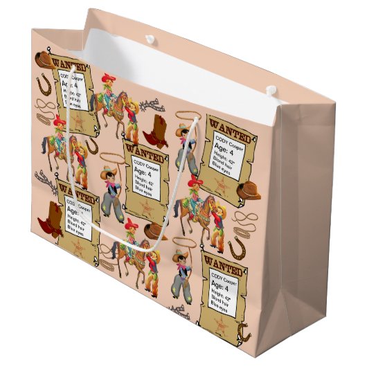 Buckaroo Cowboyの名前と説明の追加を希望 ラージペーパーバッグ (正面アングル)