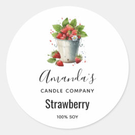 Bucket Candle Businessのイチゴ ラウンドシール