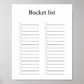 Bucket list ポスター (正面)
