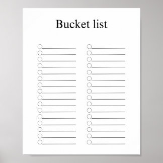 Bucket list ポスター