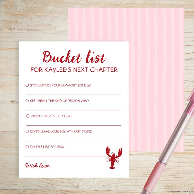 Bucket List Next Chapter ピンクのザリガニ卒業式 (Bucket List Next Chapter Pink Crawfish Graduation)