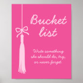 Bucket List Station ピンクタッセル卒業サイン ポスター (正面)