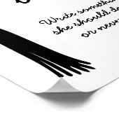 Bucket List Station Black & White Graduation Sign ポスター (角)
