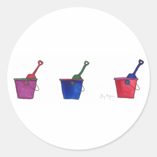 Bucket & Shovelsステッカー ラウンドシール (正面)