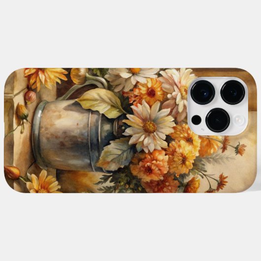 Bucket with Fall Floral   Case-Mate iPhoneケース (裏面 (横))