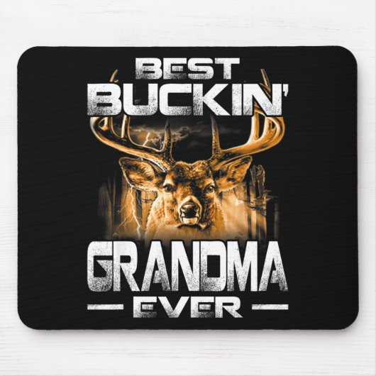 Buckin' Grandma Ever Shirt Deer Hunting Bucking Fa マウスパッド (正面)