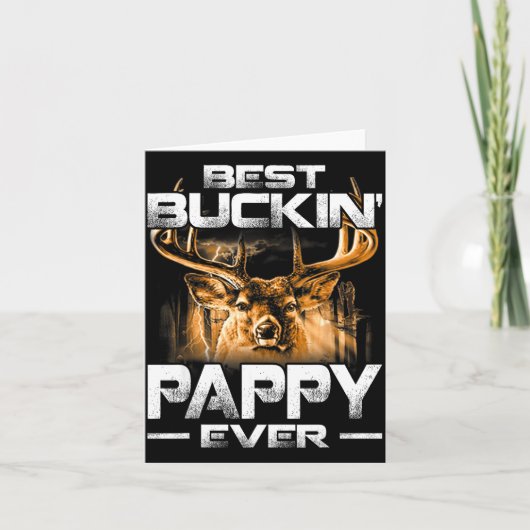 Buckin' Pappy Ever Shirt Deer Hunting Bucking Fath カード (正面)