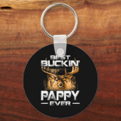 Buckin' Pappy Ever Shirt Deer Hunting Bucking Fath キーホルダー (正面)
