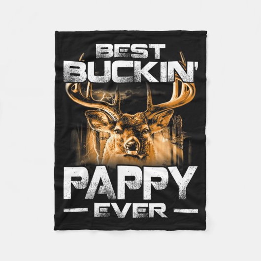 Buckin' Pappy Ever Shirt Deer Hunting Bucking Fath フリースブランケット (正面)