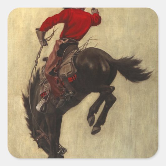 Bucking Bronco, 1903年Newell Convers Wyeth著 スクエアシール (正面)