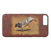 Bucking Rodeo Bull on Parchmentデザイフェイクナーギフト Case-Mate iPhoneケース (裏面(横))