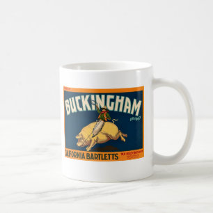Buckinghamバートレットのりんご-ヴィンテージの木枠のラベル コーヒーマグカップ