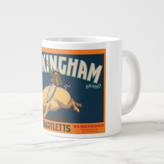 Buckingham California Bartlettsヴィンテージ研究所 ジャンボコーヒーマグカップ (正面右)