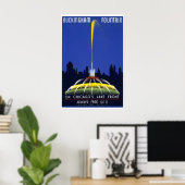 Buckingham Fountain - Chicago Travel Poster ポスター (ホームオフィス)