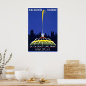 Buckingham Fountain - Chicago Travel Poster ポスター (キッチン)
