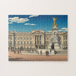 Buckingham Palace Japanese Woodblock Print ジグソーパズル