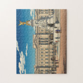 Buckingham Palace Japanese Woodblock Print ジグソーパズル (縦)