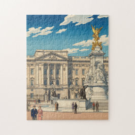 Buckingham Palace Japanese Woodblock Print ジグソーパズル