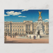Buckingham Palace Japanese Woodblock Print ポストカード (正面)