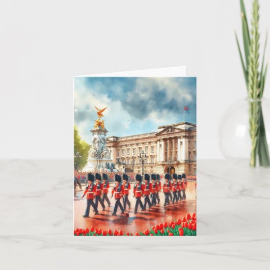 Buckingham Palace London England Watercolor カード (正面)
