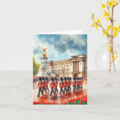 Buckingham Palace London England Watercolor カード (黄色い花)