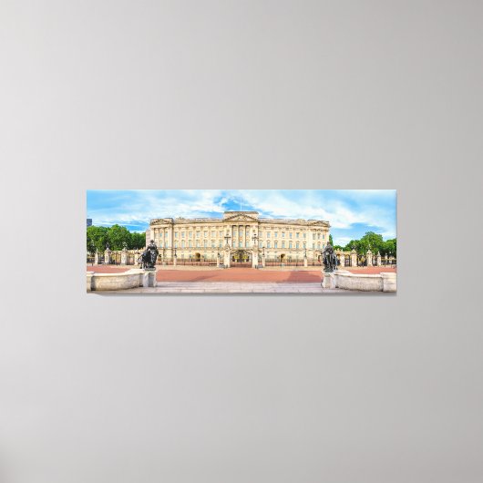 Buckingham Palace Panorama，ロンドン，英国 キャンバスプリント (正面)