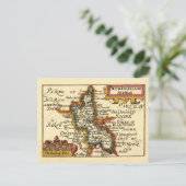 Buckinghamshire County England旧古物地図 ポストカード (スタンド正面)