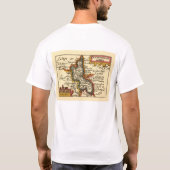 Buckinghamshire County England旧古物地図 Tシャツ (裏面)