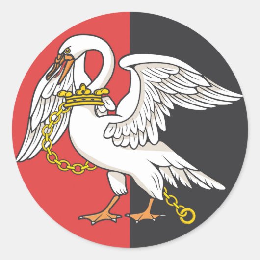 Buckinghamshire flag Buckingham england province s ラウンドシール (正面)