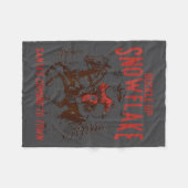 Buckle Up Snowflake Santa Cowboy Western Holiday C フリースブランケット (正面(横))