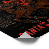 Buckle Up Snowflake Santa Cowboy Western Holiday C ポスター (角)