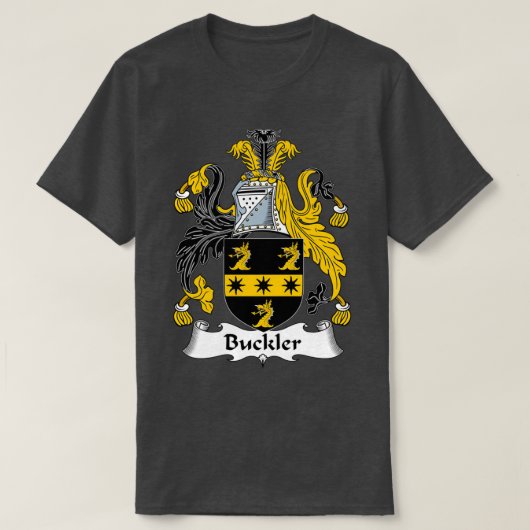 Buckler Coat of Arms Family Crest  Tシャツ (デザイン正面)