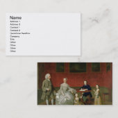 Buckley雄豚家族、c.1758-60 (キャンバスの油) 名刺 (正面/裏面)