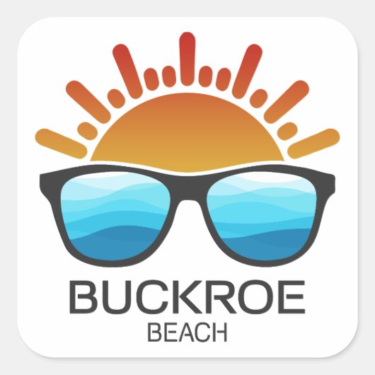 Buckroe Beach Virginia Sunglasses スクエアシール (正面)