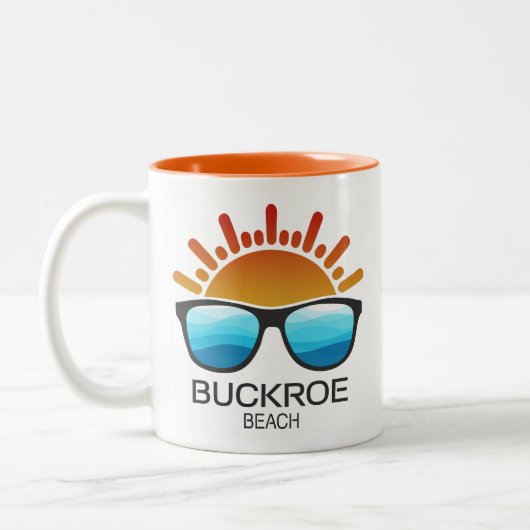Buckroe Beach Virginia Sunglasses ツートーンマグカップ (左)
