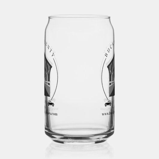 Bucks County Joyridesロゴ ガラス缶 (左)