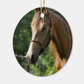 Buckskinのモーガンの馬 セラミックオーナメント (左)
