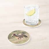 Buckskin Tobiano Horse Posing in Pasture Photo コースター (側面)