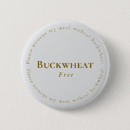 Buckwheat-Free Request Badge, Light-gray - Brown 缶バッジ
