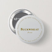 Buckwheat-Free Request Badge, Light-gray - Brown 缶バッジ (正面&裏面)