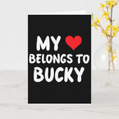 Bucky - 私の心はBuckyのもの - 愛 カード (黄色い花)