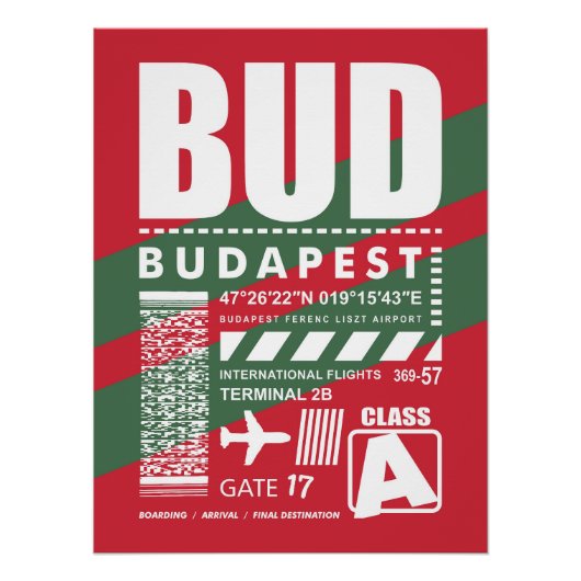 BUDブダペストエアポート ポスター (正面)